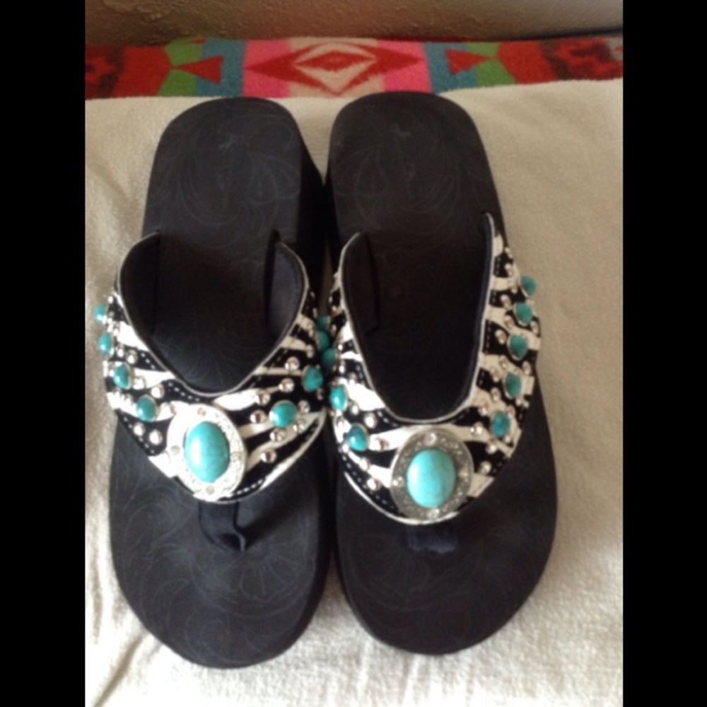 Flip flops with bling